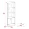 Tuhome Simma Bookcase, Metal Hardware, Three Shelves, Double Door Cabinet, Light Gray BLZ5563 - alternate 4